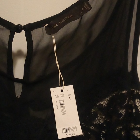 Gorgeous The Limited Black Lace Overlay Lined Sheath Dress - Size XL - Picture 5 of 12